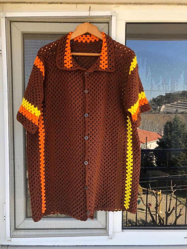 Crochet unisex shirt (large size)