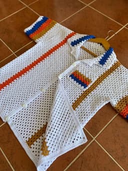 Crochet unisex shirt (large size)